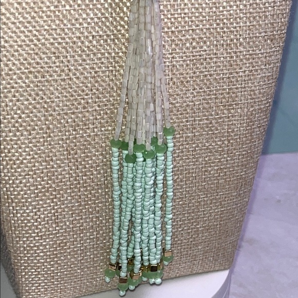 New York & Co Elegant Beaded Tassel Necklace - Picture 8 of 8